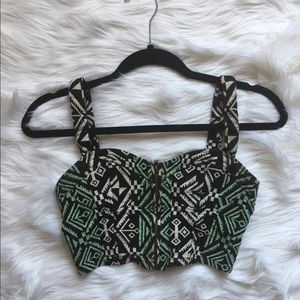 Staring At Stars Tribal Aztec Crop Top Size S