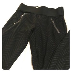 Black leggings with zippers