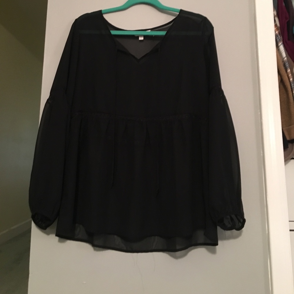 Sheer black top