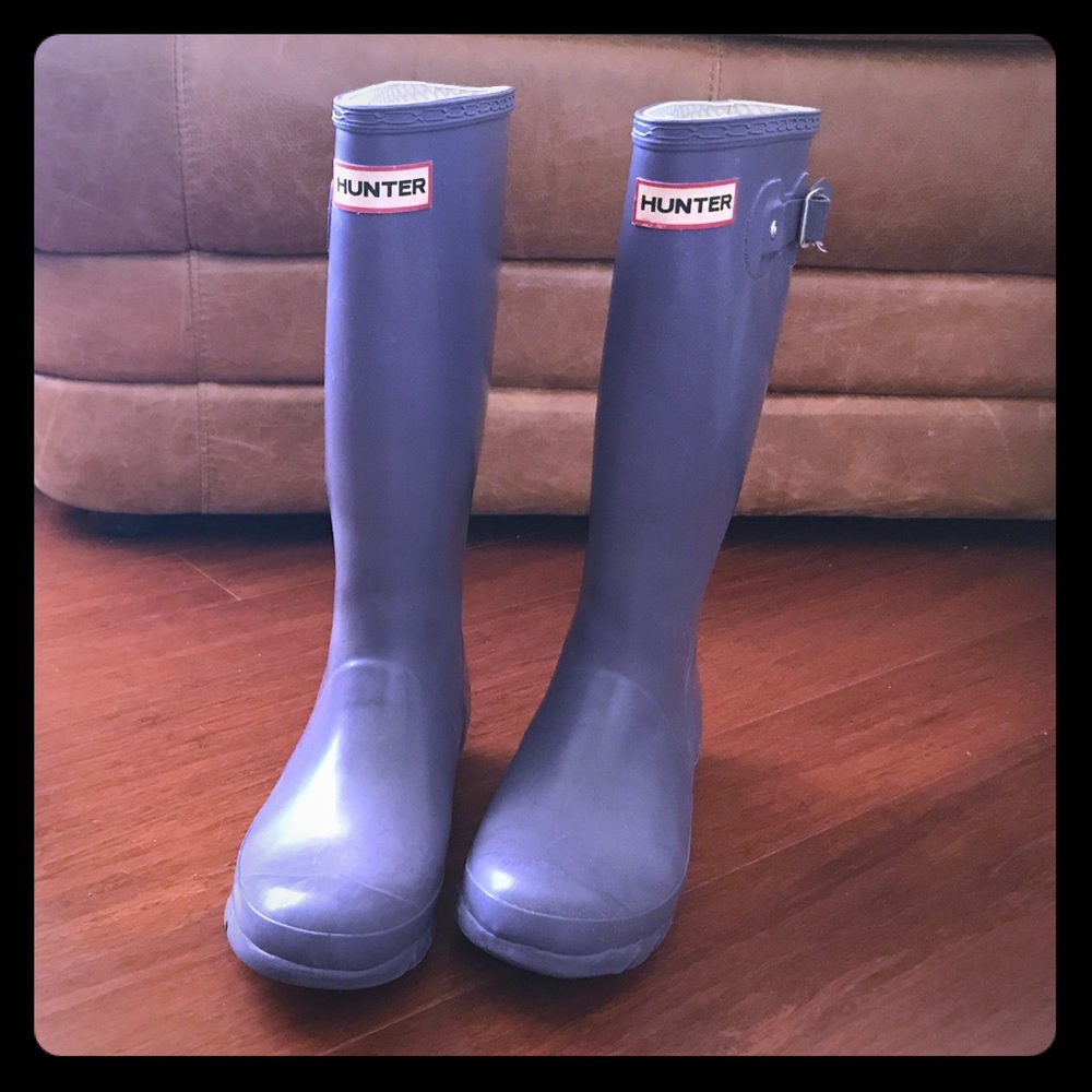 ☔️Gently loved purple Hunter wellies!