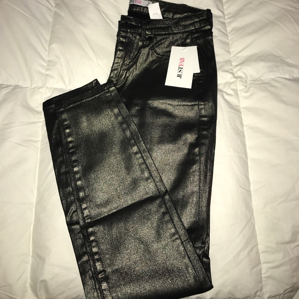 Justfab skinny jeans -metallic