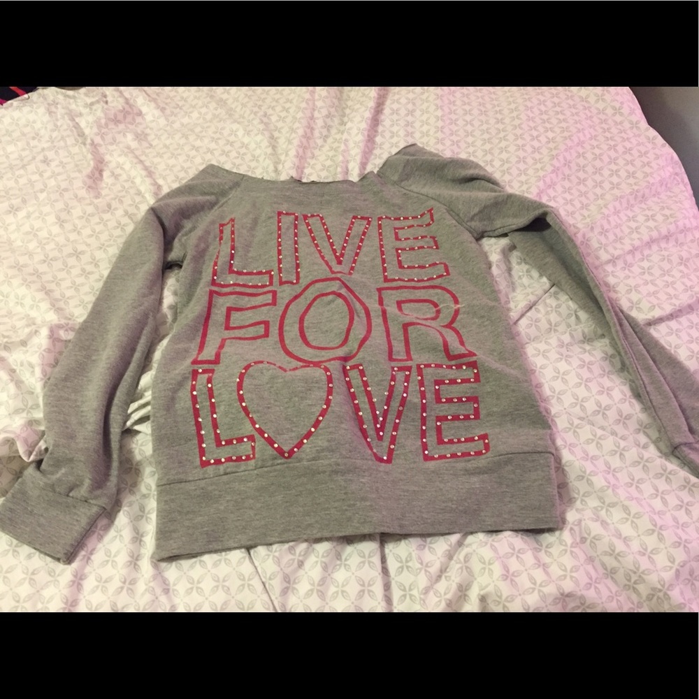 Off the shoulder sweatshirt