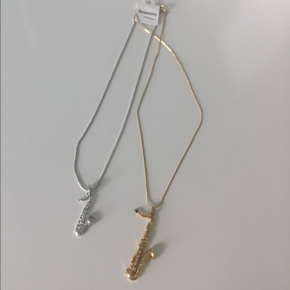 Saxophone Necklaces Bundle of 2