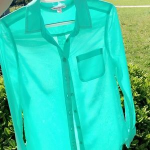 American Eagle Mint Button Down