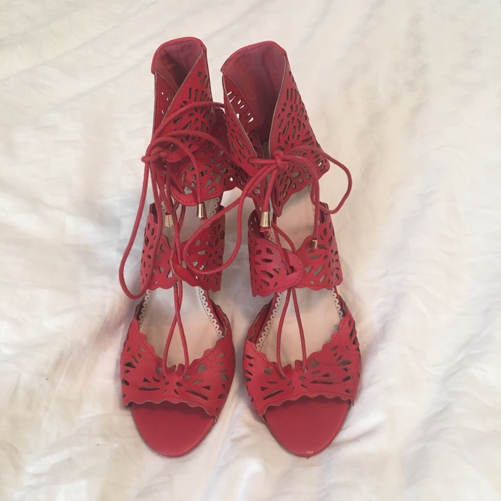 Shoe Dazzle Lace-up Heels
