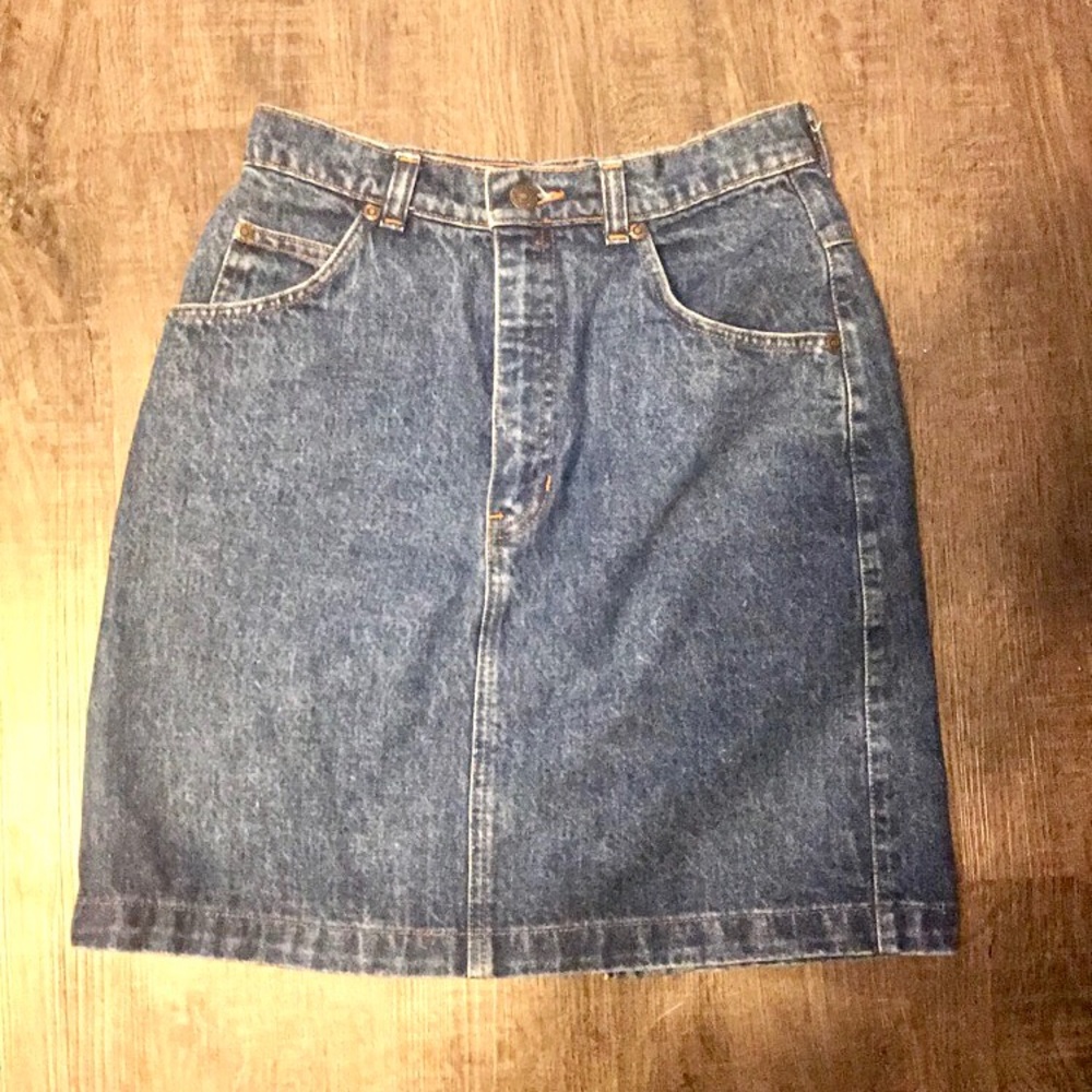 High Waisted Denim Skirt