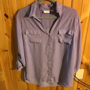 Purple xtra large polka dot  blouse