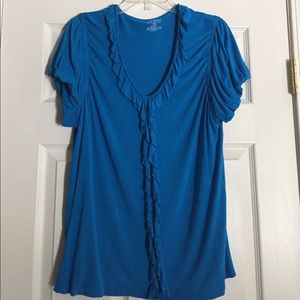 Ruffled front blouse