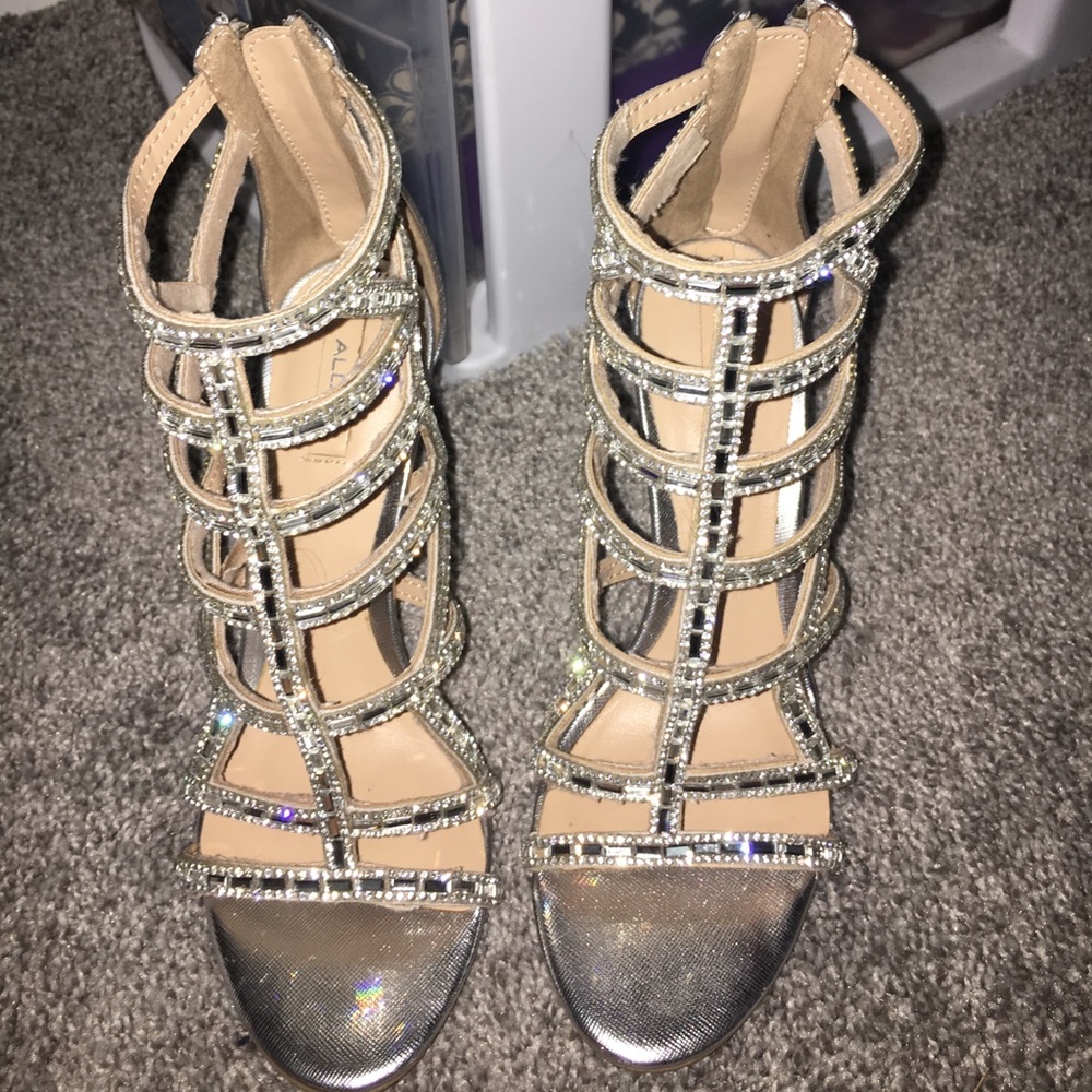 Aldo silver heels