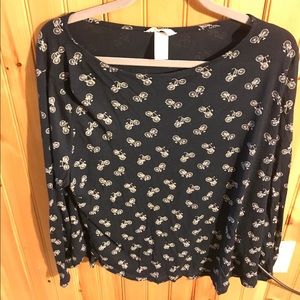 Navy blue bicycle top