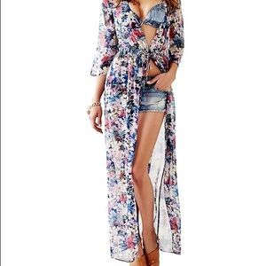 Guess Summer Duster - Sheer, ankle length - large