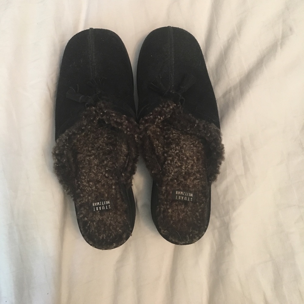 Stuart Weitzman Shearling-lined Clogs