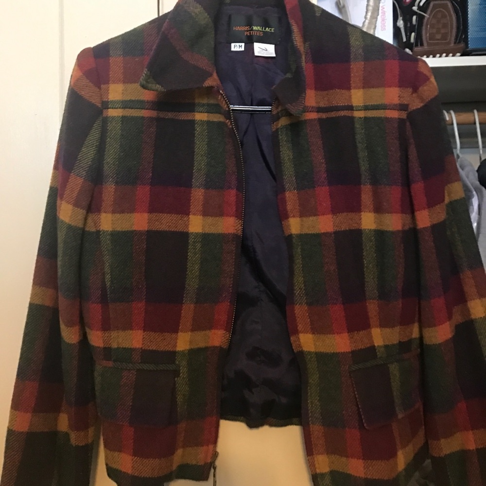 colorful blazer size: s ; harris/wallace new york