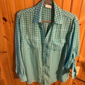 Light blue plaid blouse