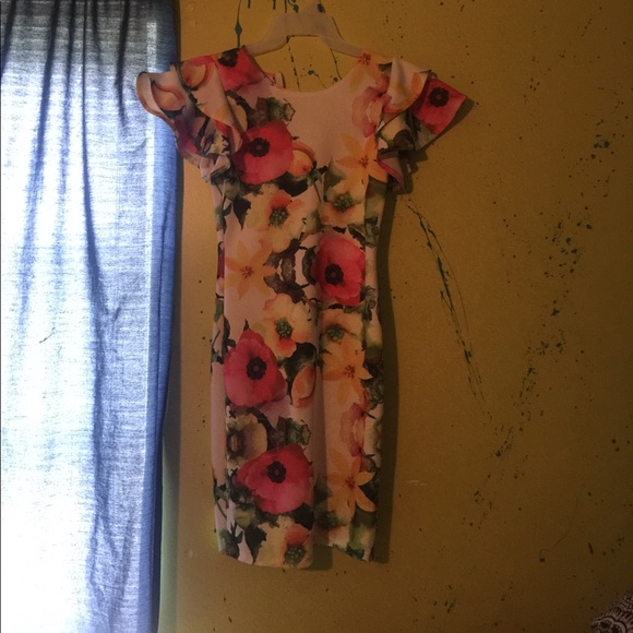 Multi-Colored Tight Fitted Pencil Dress - Picture 1 of 1