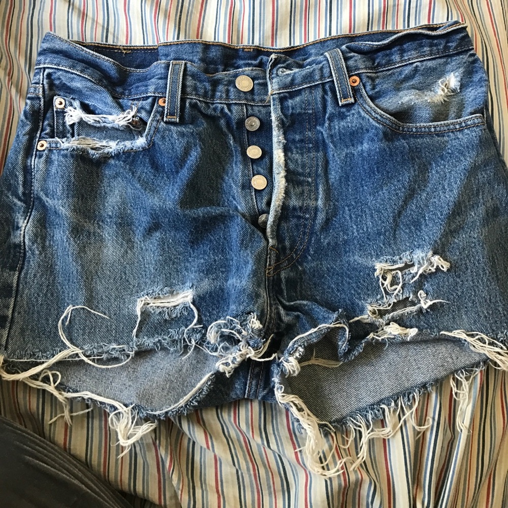 Distressed Jean Shorts