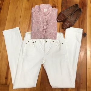 White J. Crew Factory Jeans