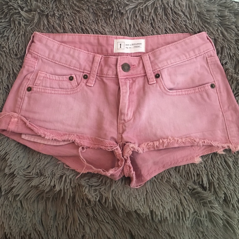 Pink Jean shorts