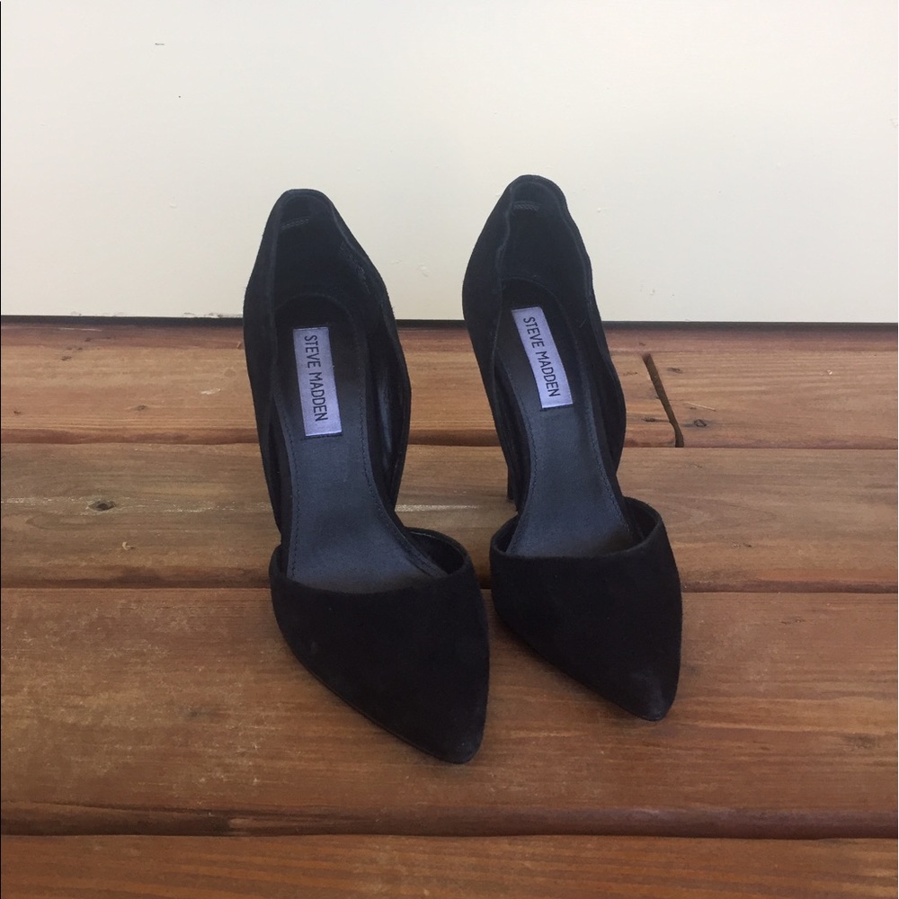 Steve Madden Varcityy Black Suede 8