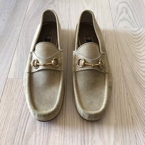 Gucci suede loafers