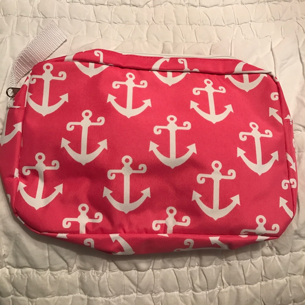 Pink Anchor Everything Cosmetic Bag