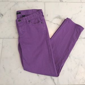 Purple J. Crew Matchstick Jeans