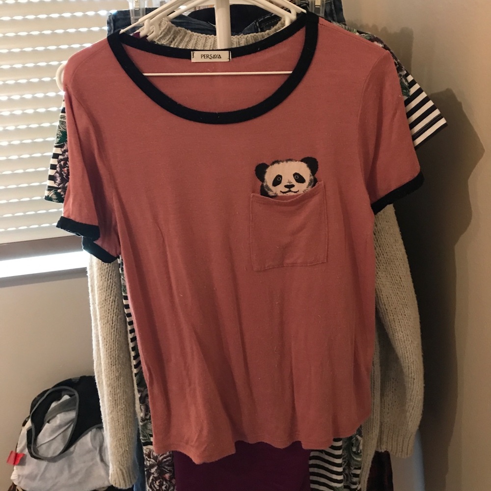 Panda ringer tee