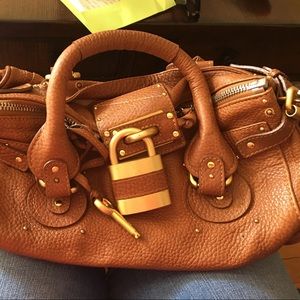 Paddington style bag in camel