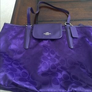 Purple Coach bag