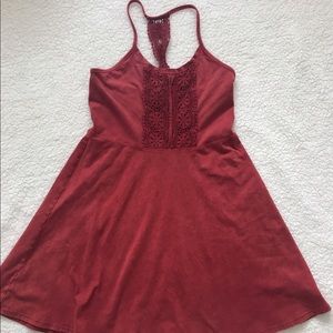 Rustic Detailed Back Skater Dress