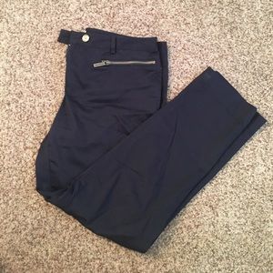 W's ankle cropped suit pants
