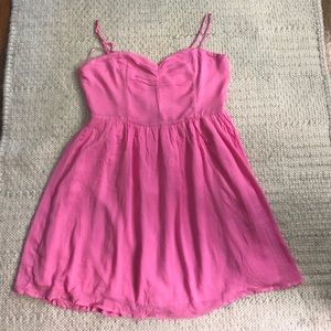 Lucca Couture Ruched Front Gauze Dress