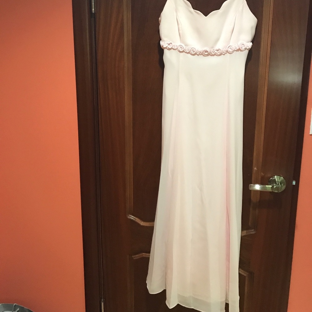 Baby pink spaghetti strap dress