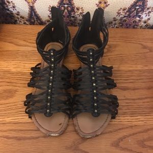 Black strappy sandals