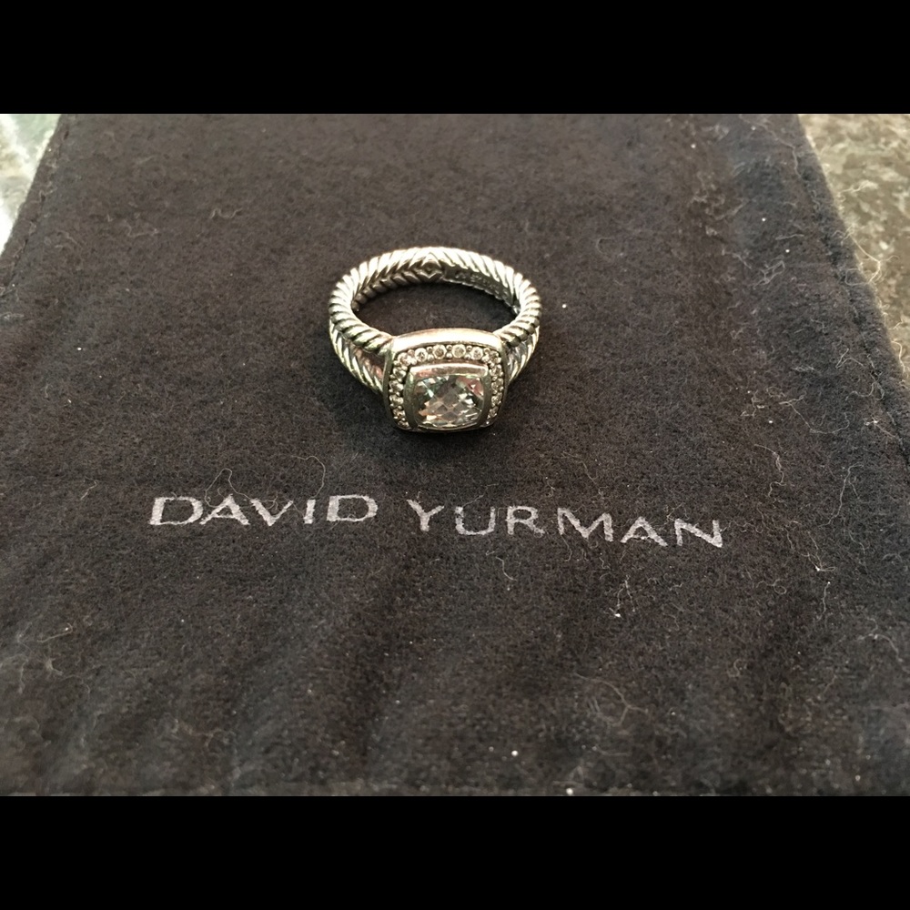 David Yurman Petite Albion Ring- Prasiolite