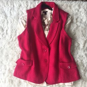 Coldwater Creek Pink Wool Vest - XL