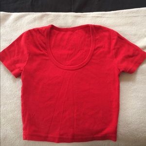 Red crop top