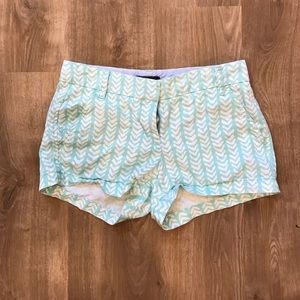 Patterned j crew chino shorts