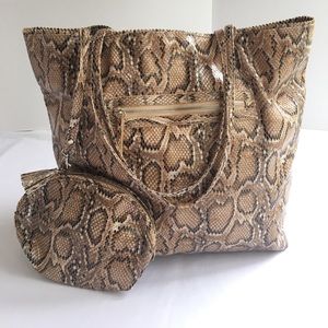 Kate Falchi embossed large tote bag.