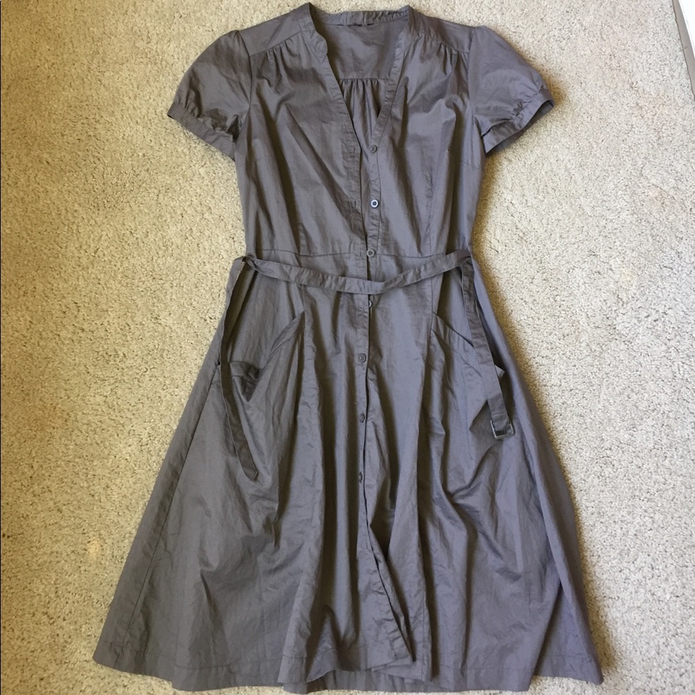 Taupe trench dress