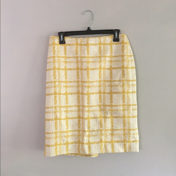 Talbots Dresses & Skirts - Talbots Pencil Skirt in Yellow and Cream Plaid