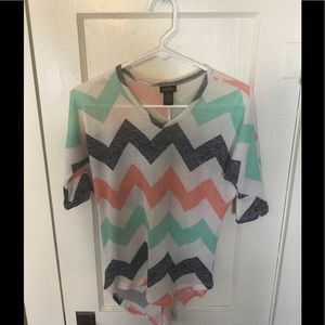 Chevron knit top