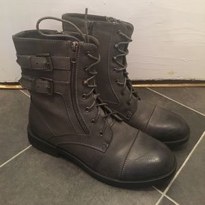 Grey boots, size 9.5