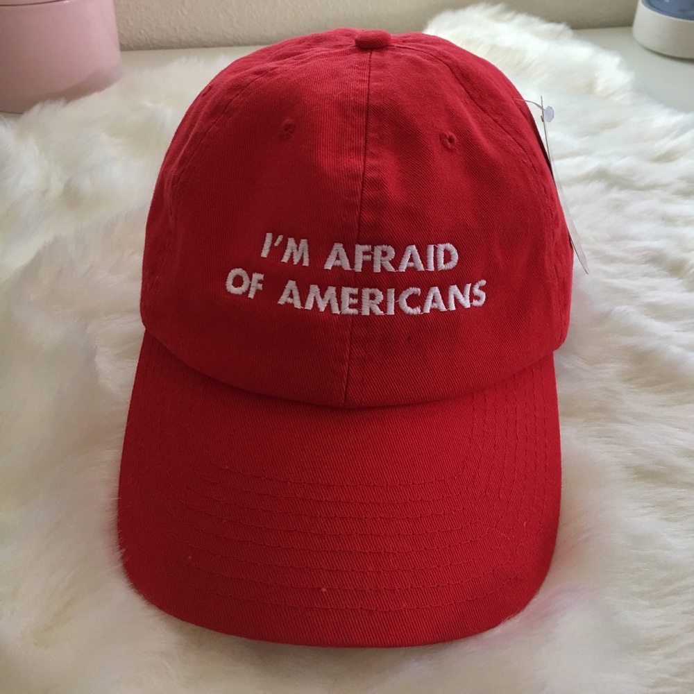 "I'm Afraid of Americans" Embroidered Dad Hat