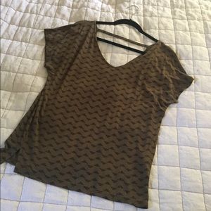 🔵 Old Navy Hunter Green Patterned Top