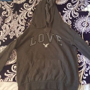 An American Eagle sweatshirt