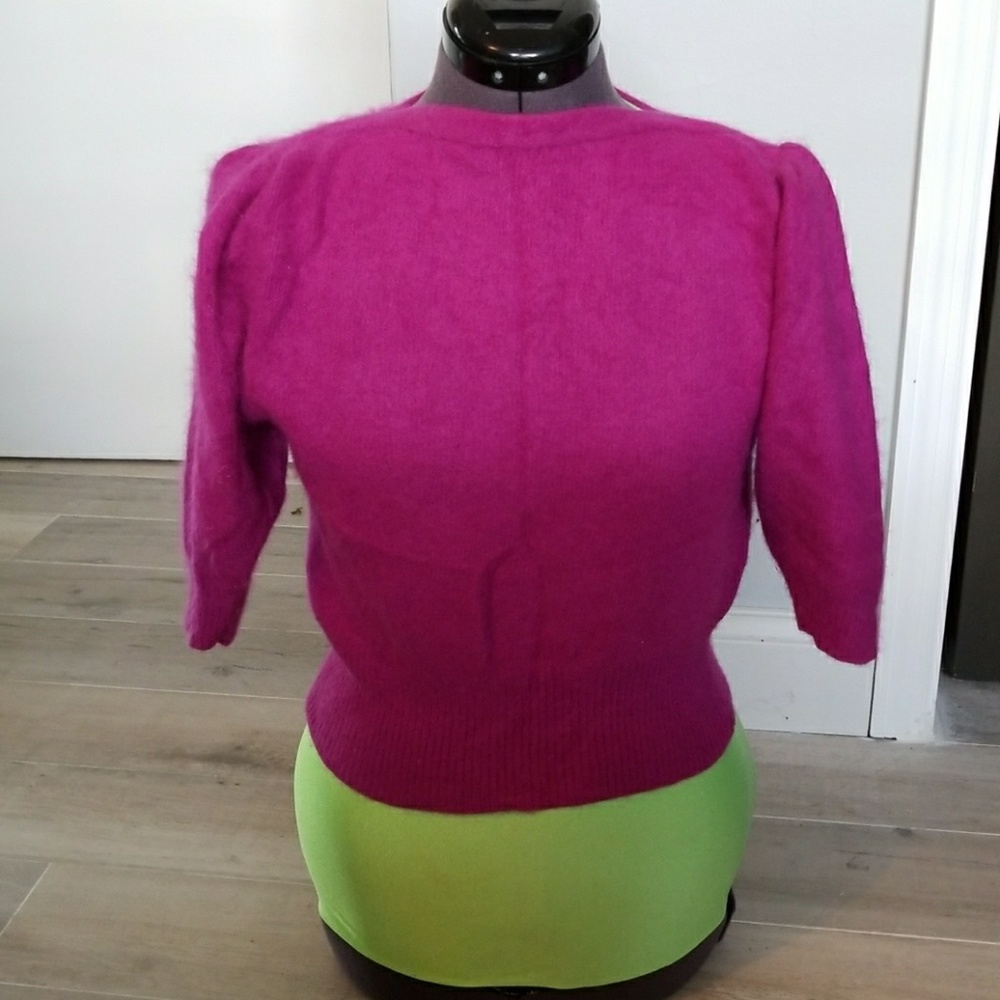 Fuschia Faux-Cashmere Sweater