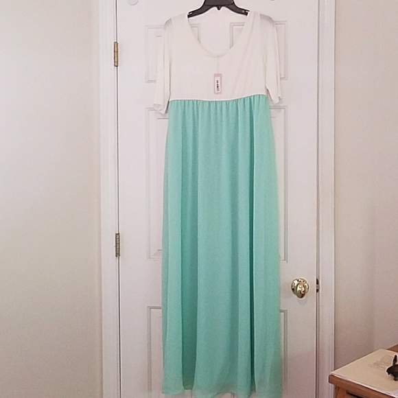 Pinkblush Dresses & Skirts - Pinkblush Turquoise/Cream Flowy Maxi