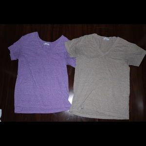 Two solid v necks