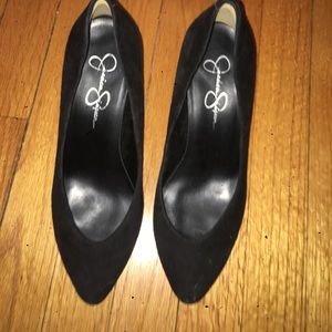 Jessica Simpson black suede heels !